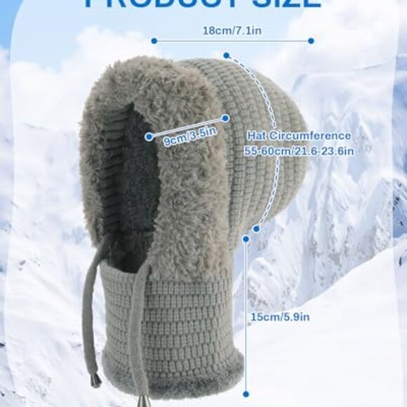 Thermal Windproof Balaclava Ski Mask Fleece Lined Winter Sports Essential - Picture 3 of 8